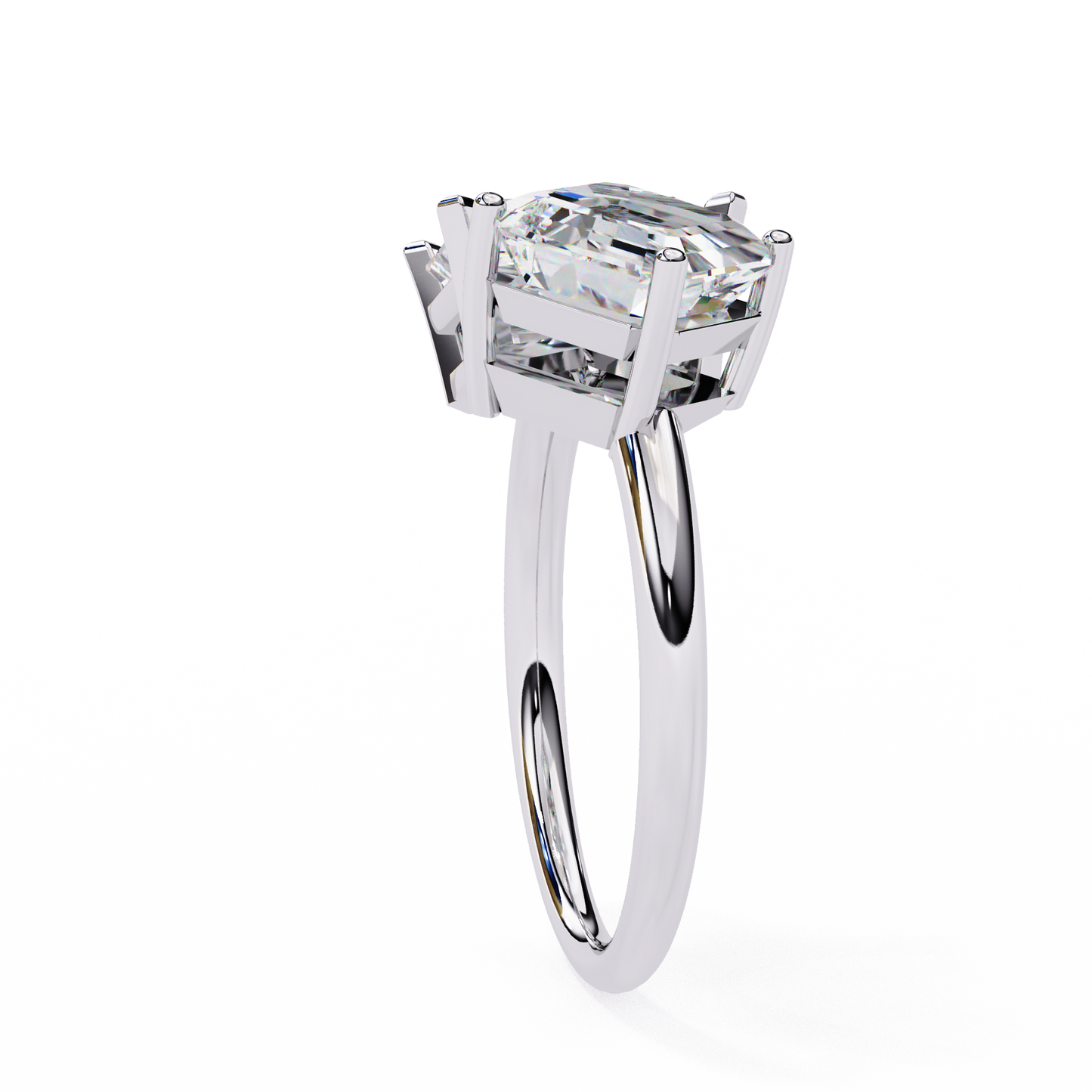 Toi et Moi – Lab Diamond Duo Ring with Radiant & Accent in 14K Gold