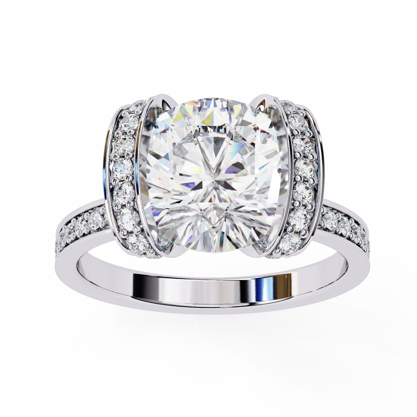 The Floating Diamond – Round Lab Diamond in 14K Gold