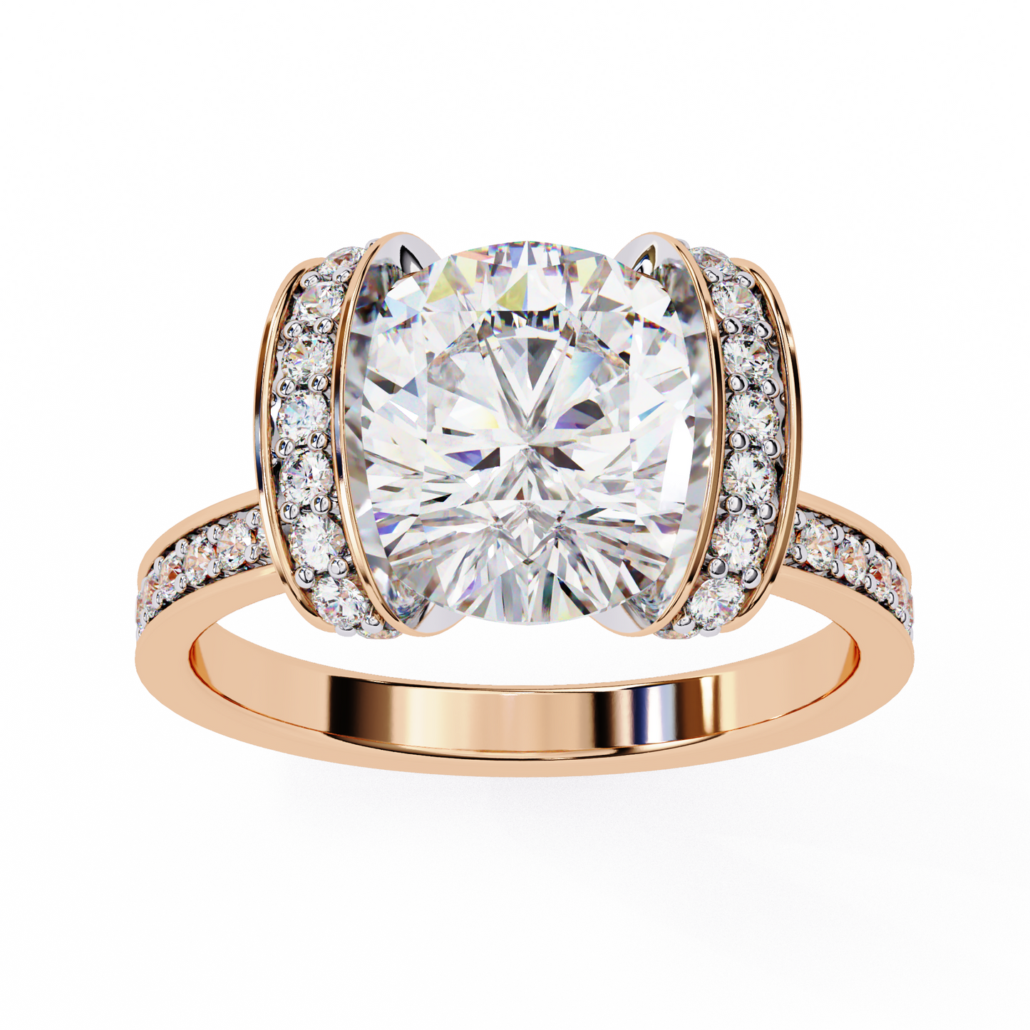 The Floating Diamond – Round Lab Diamond in 14K Gold