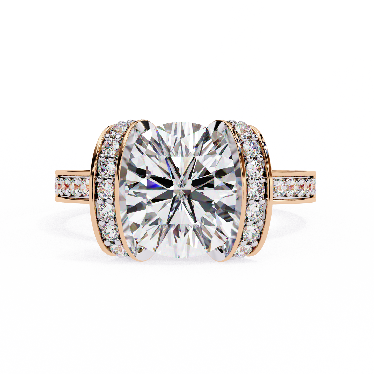 The Floating Diamond – Round Lab Diamond in 14K Gold
