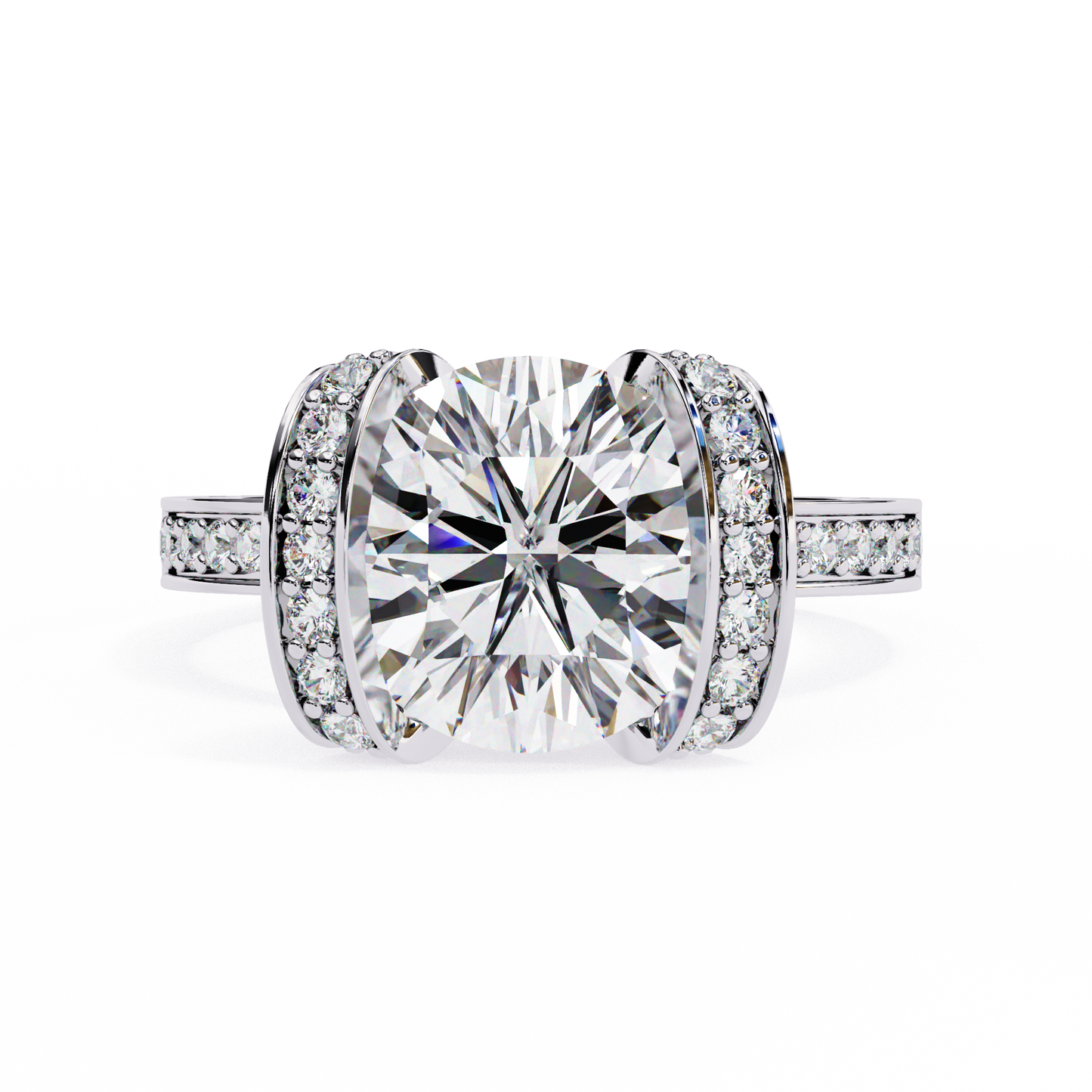 The Floating Diamond – Round Lab Diamond in 14K Gold
