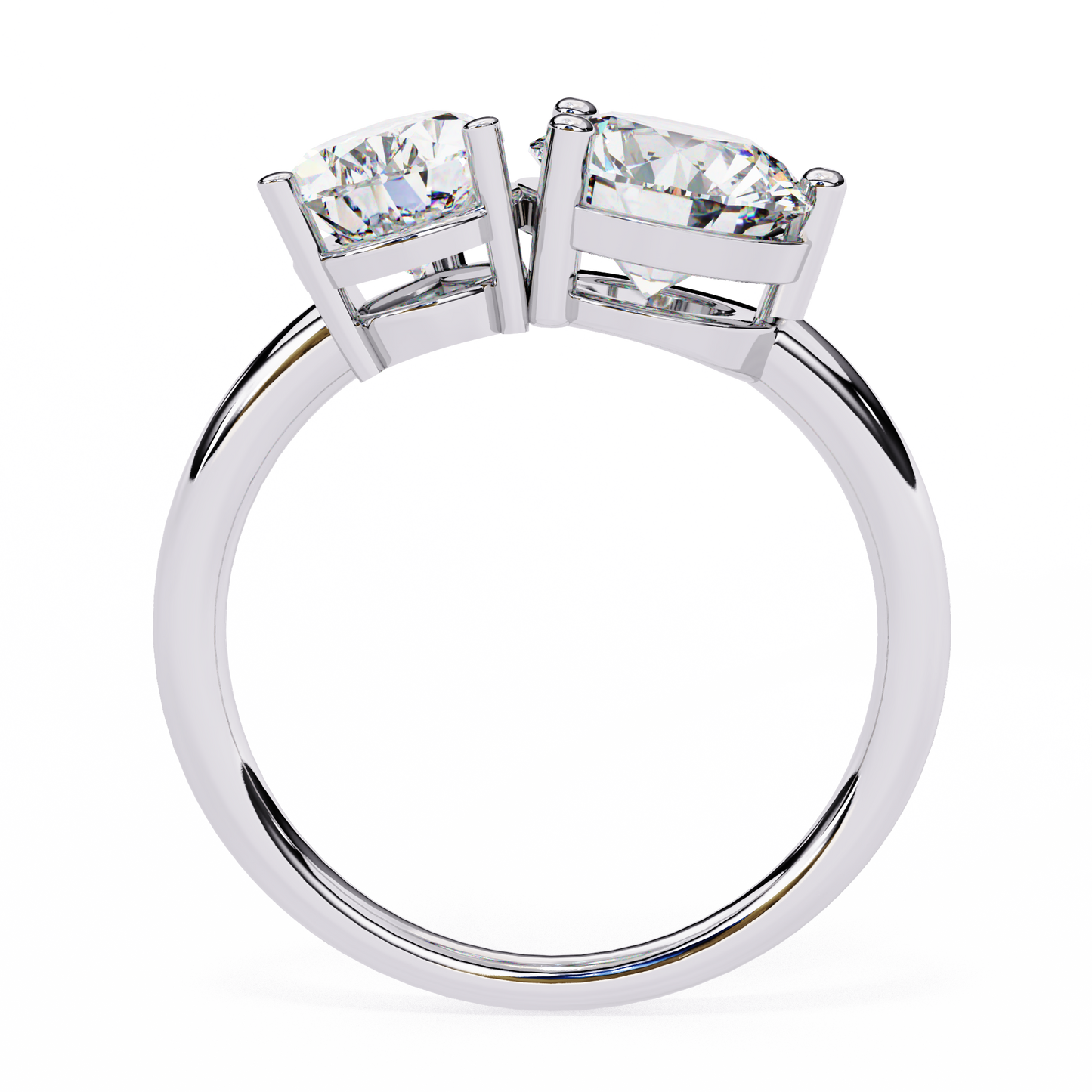 Toi Moi Pear – Dual Pear & Round Lab Diamond Open Ring in 14K Gold