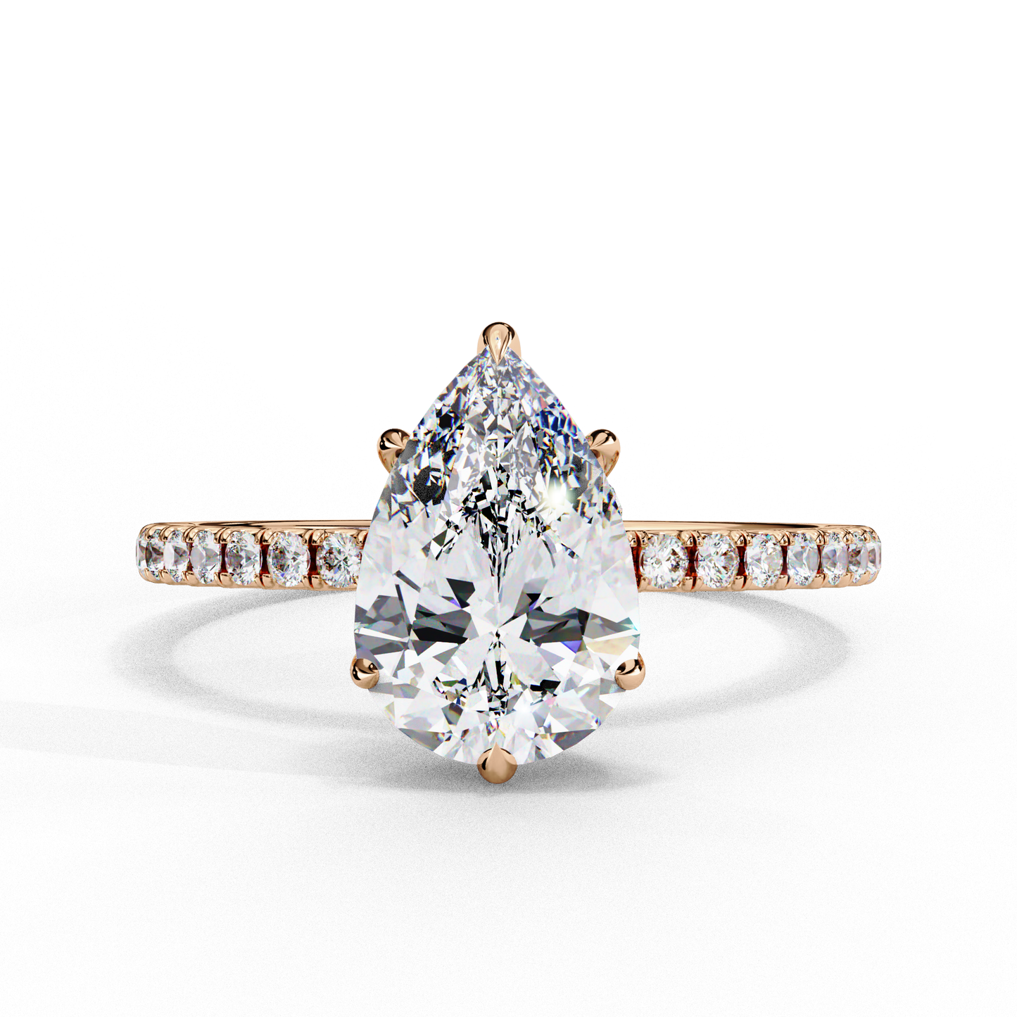 Crownrise – Pear & Round Lab Diamond Regal Ring