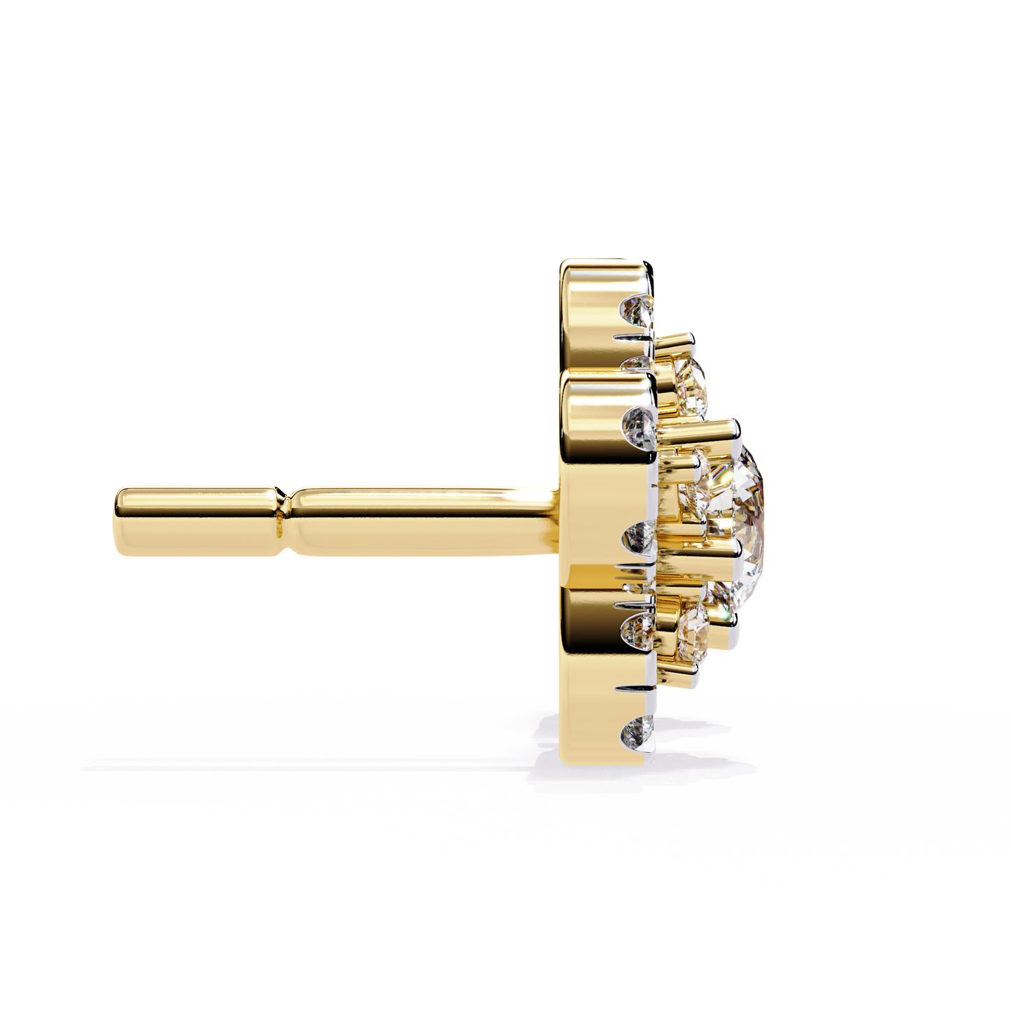 Bloom Cluster – Lab Diamond Floral Stud Earrings in 14K Gold