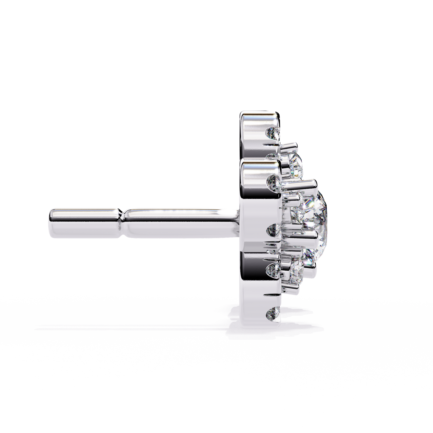 Bloom Cluster – Diamond Floral Stud Earrings in 14K Gold