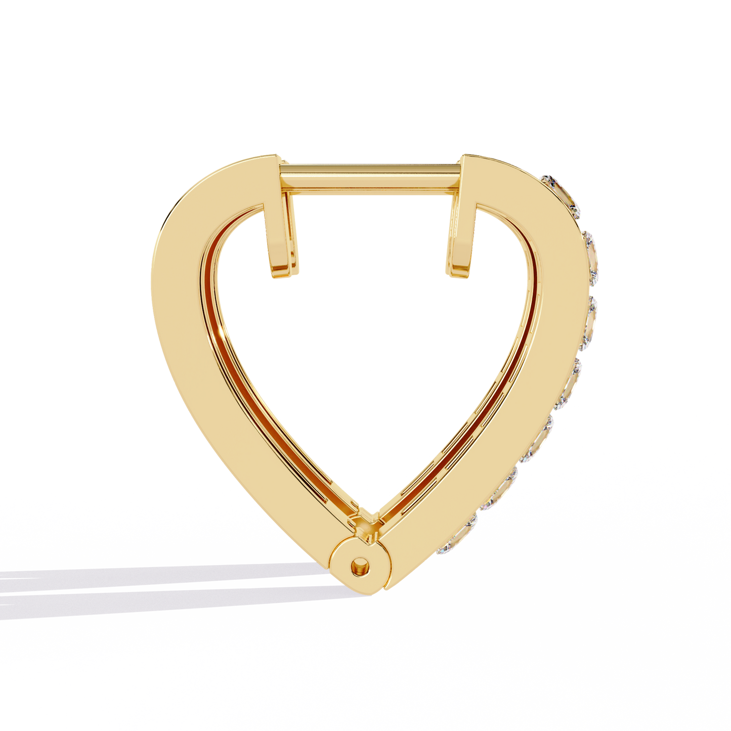 Princess Channel – Lab Diamond Huggie Hoop Earrings in 14K Gold