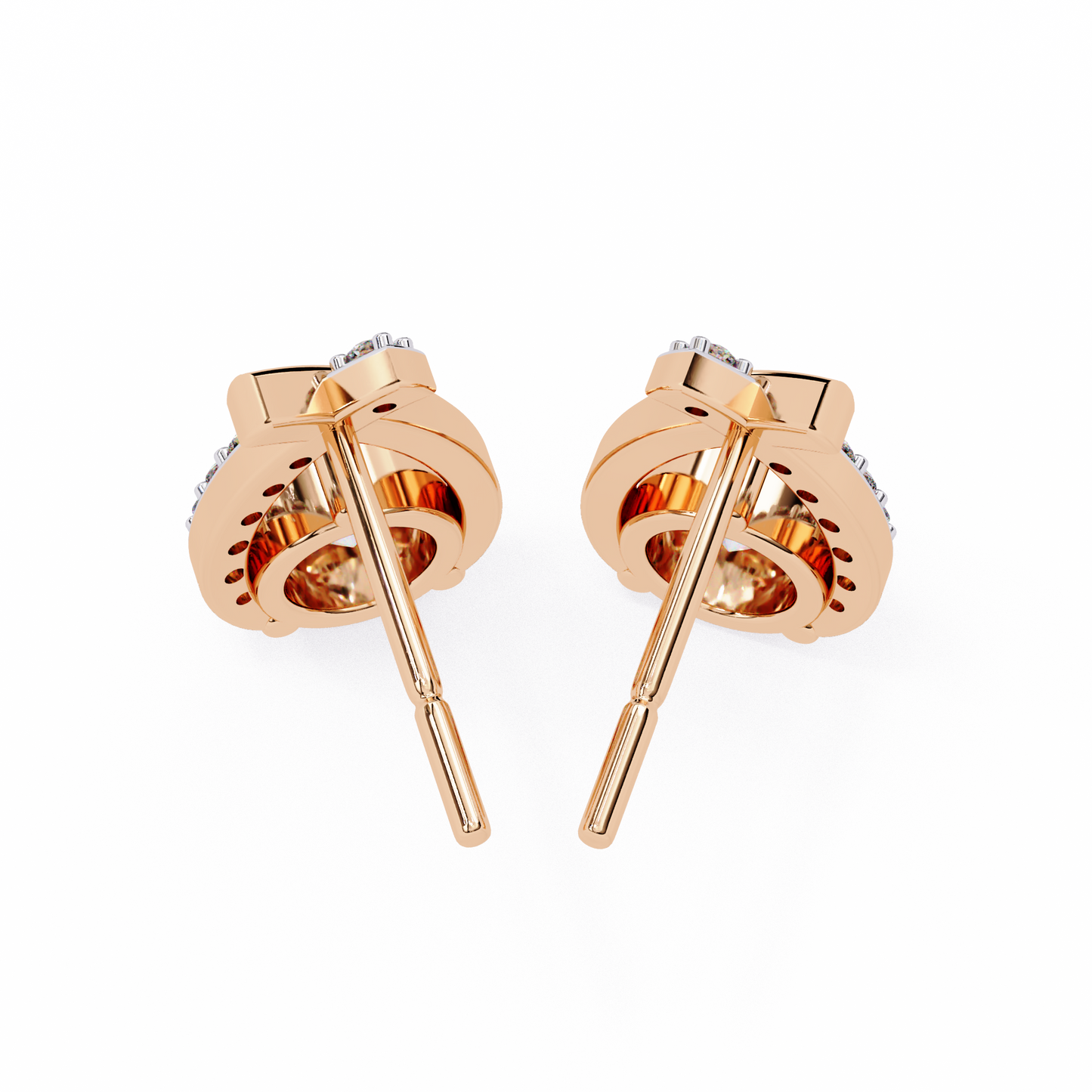Embrace Curve – Lab Diamond Solitaire Drop Earrings in 14K Gold
