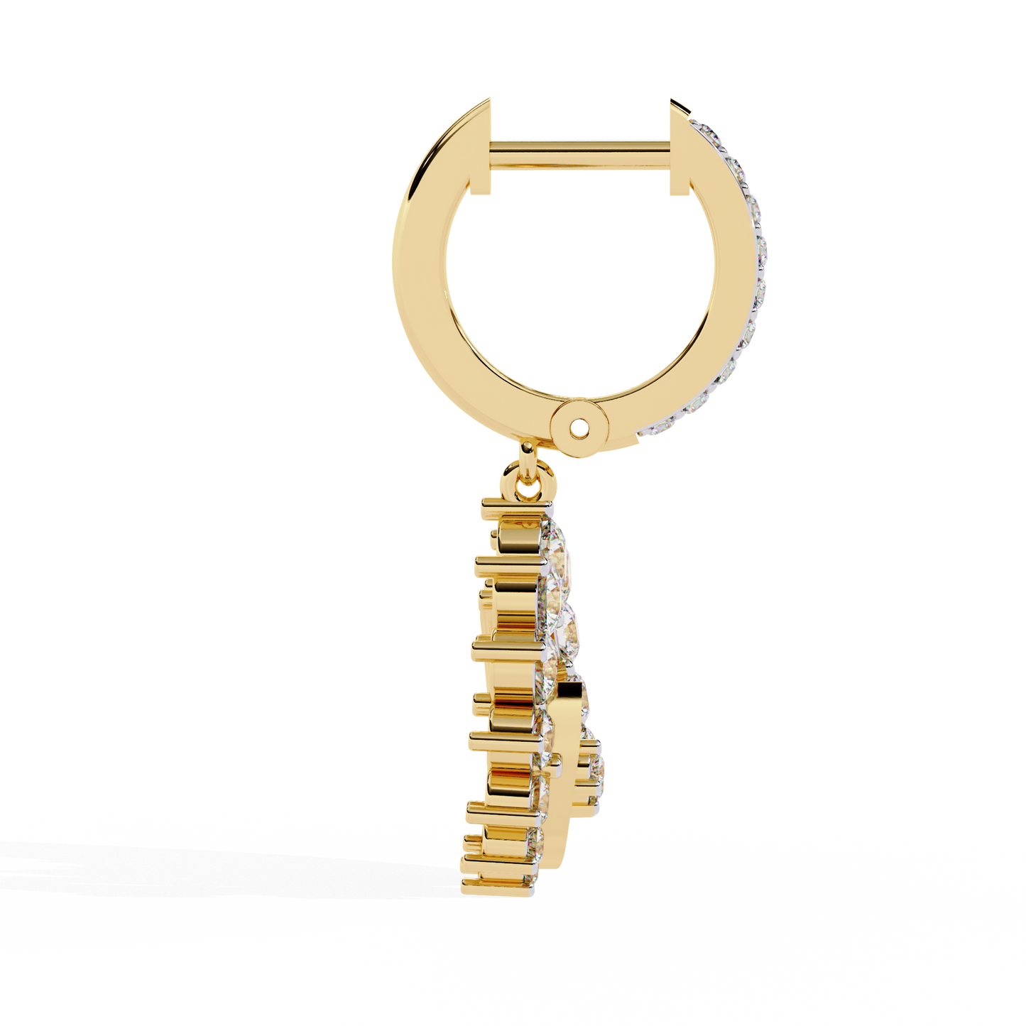 Celeste Orbit – Lab Diamond Crescent Hoop Earrings in 14K Gold