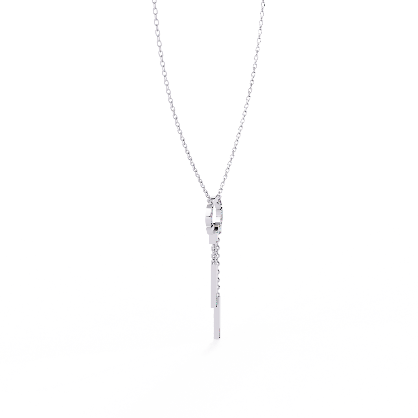 Orbit Tassel – Geometric Circle Drop Pendant in 14K Gold