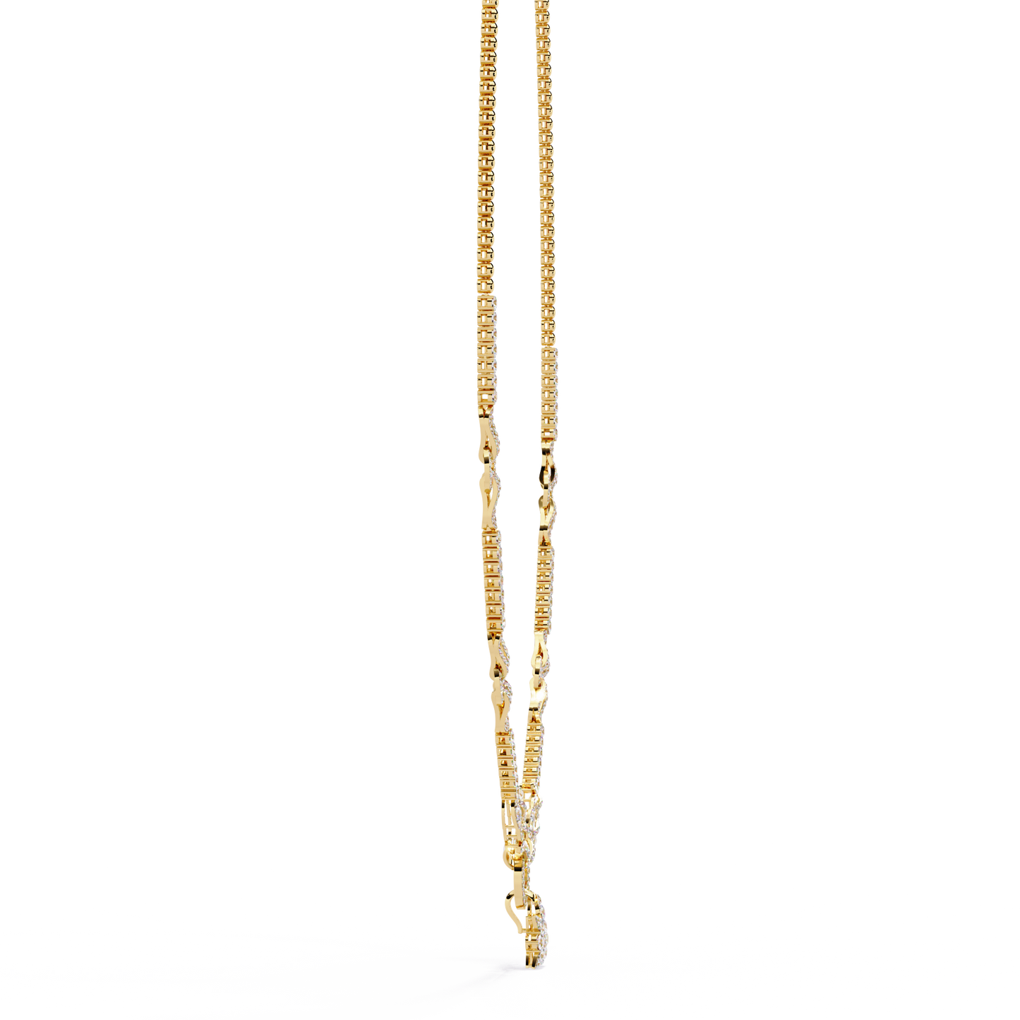 Infinity Knot – Diamond Link Necklace in 14K Gold