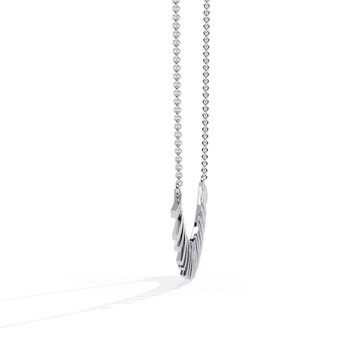 Art Deco Ray – Vertical Bar Lab Diamond Necklace in 14K Gold