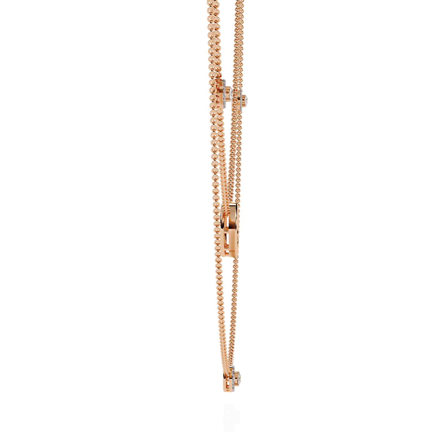 Eclipse Drop – Lab Diamond Circle Pendant Necklace in 14K Gold