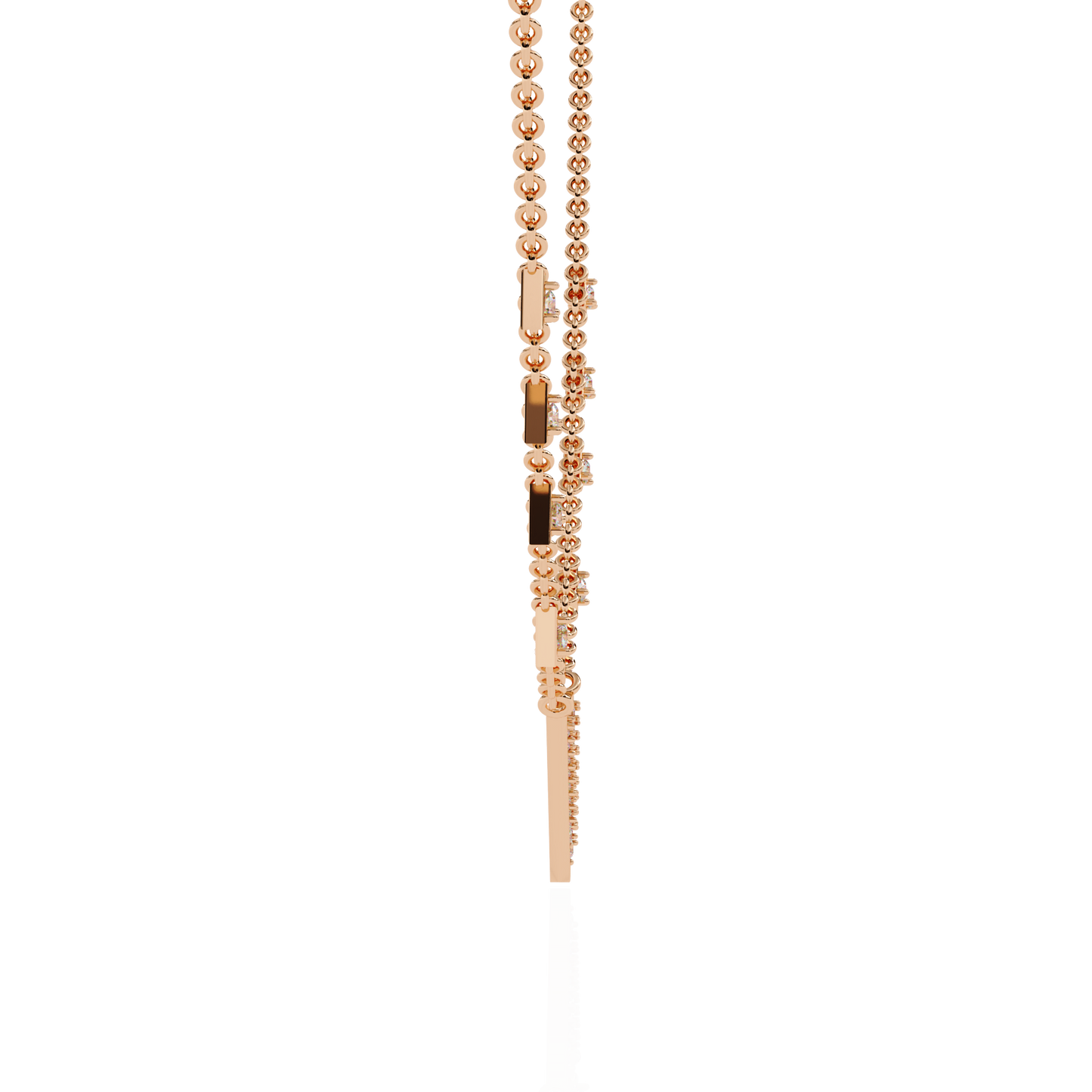 Véline V-Drop – Triangle Accent Lab Diamond Necklace in 14K Gold