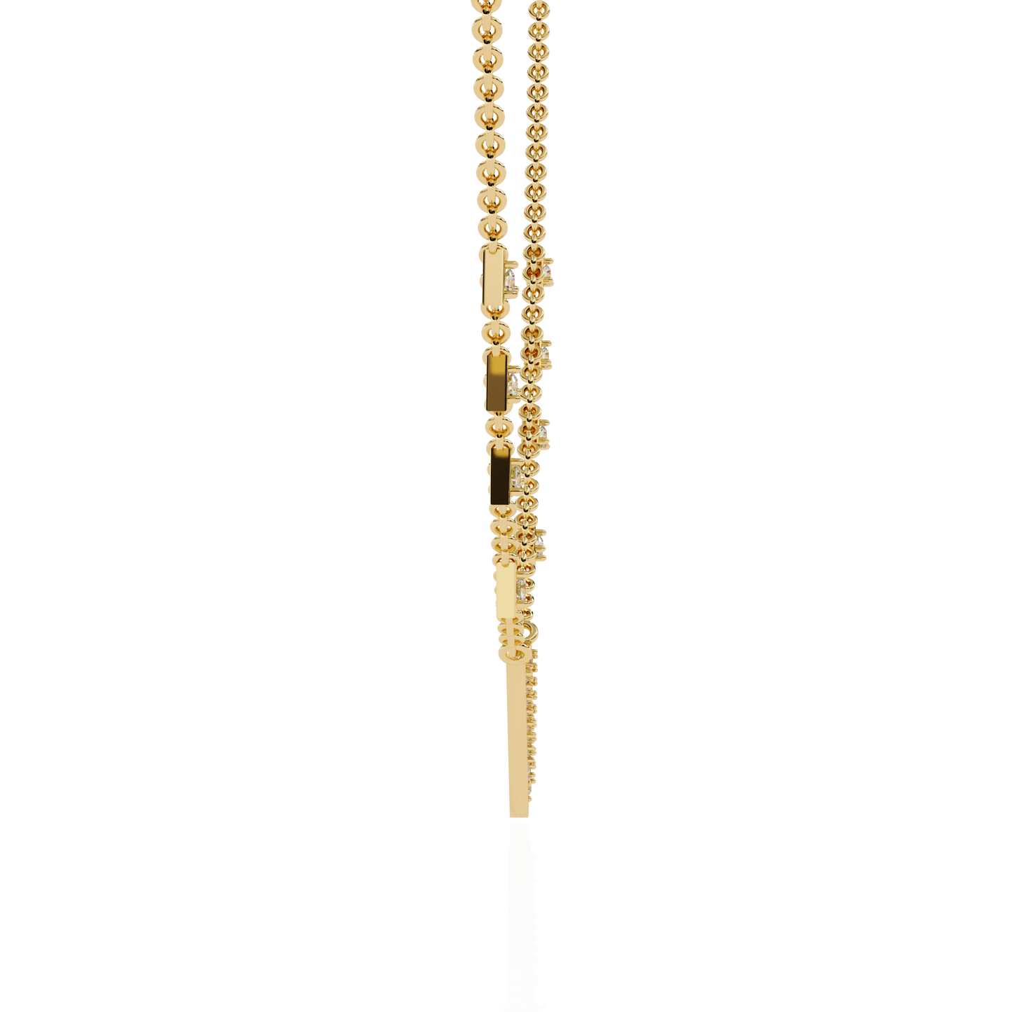 Véline V-Drop – Triangle Accent Lab Diamond Necklace in 14K Gold