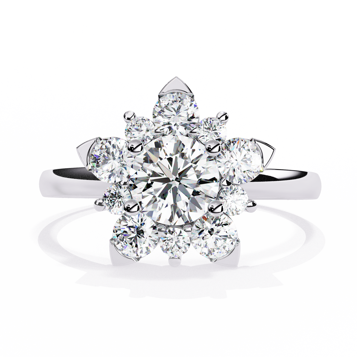 Etoile Bloom – Lab Diamond Cluster Flower Ring in 14K Gold