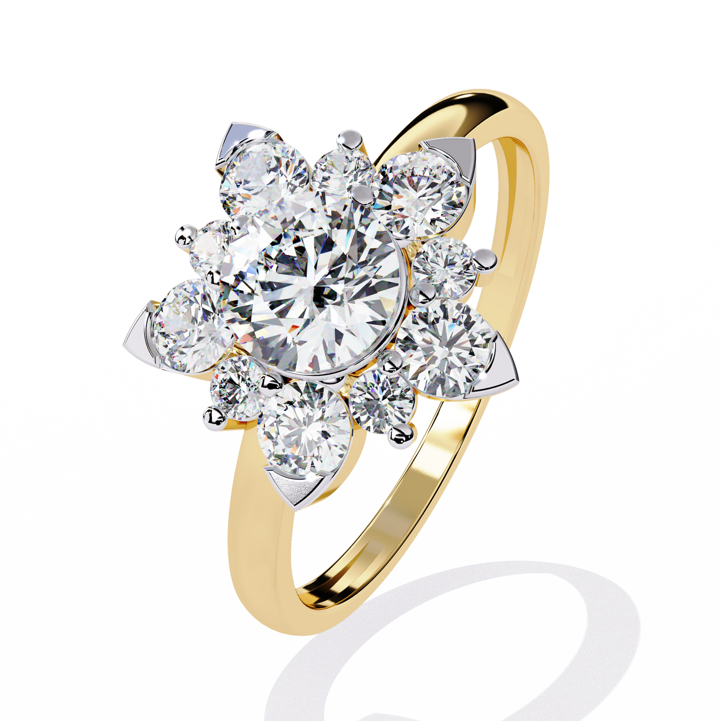 Etoile Bloom – Lab Diamond Cluster Flower Ring in 14K Gold