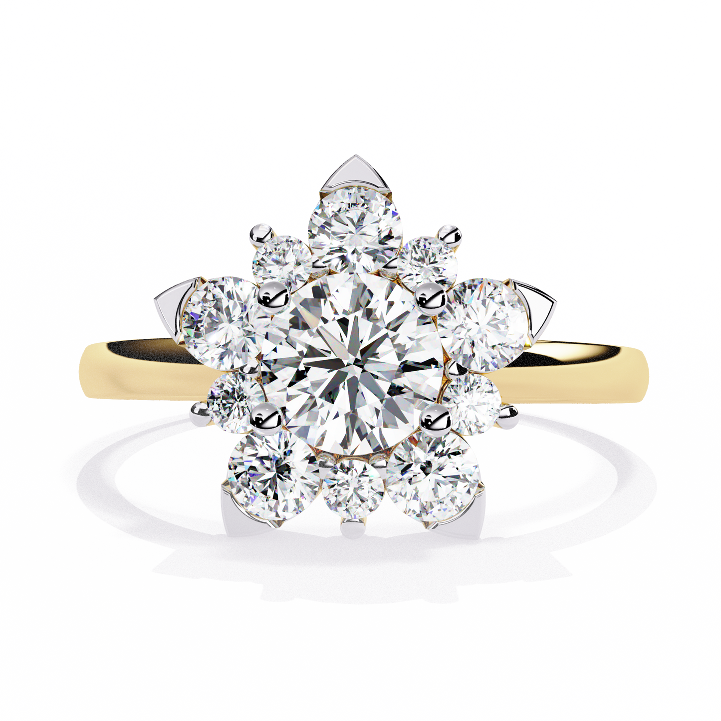 Etoile Bloom – Lab Diamond Cluster Flower Ring in 14K Gold