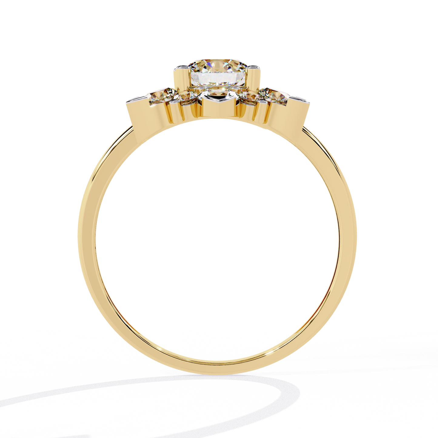 Etoile Bloom – Lab Diamond Cluster Flower Ring in 14K Gold