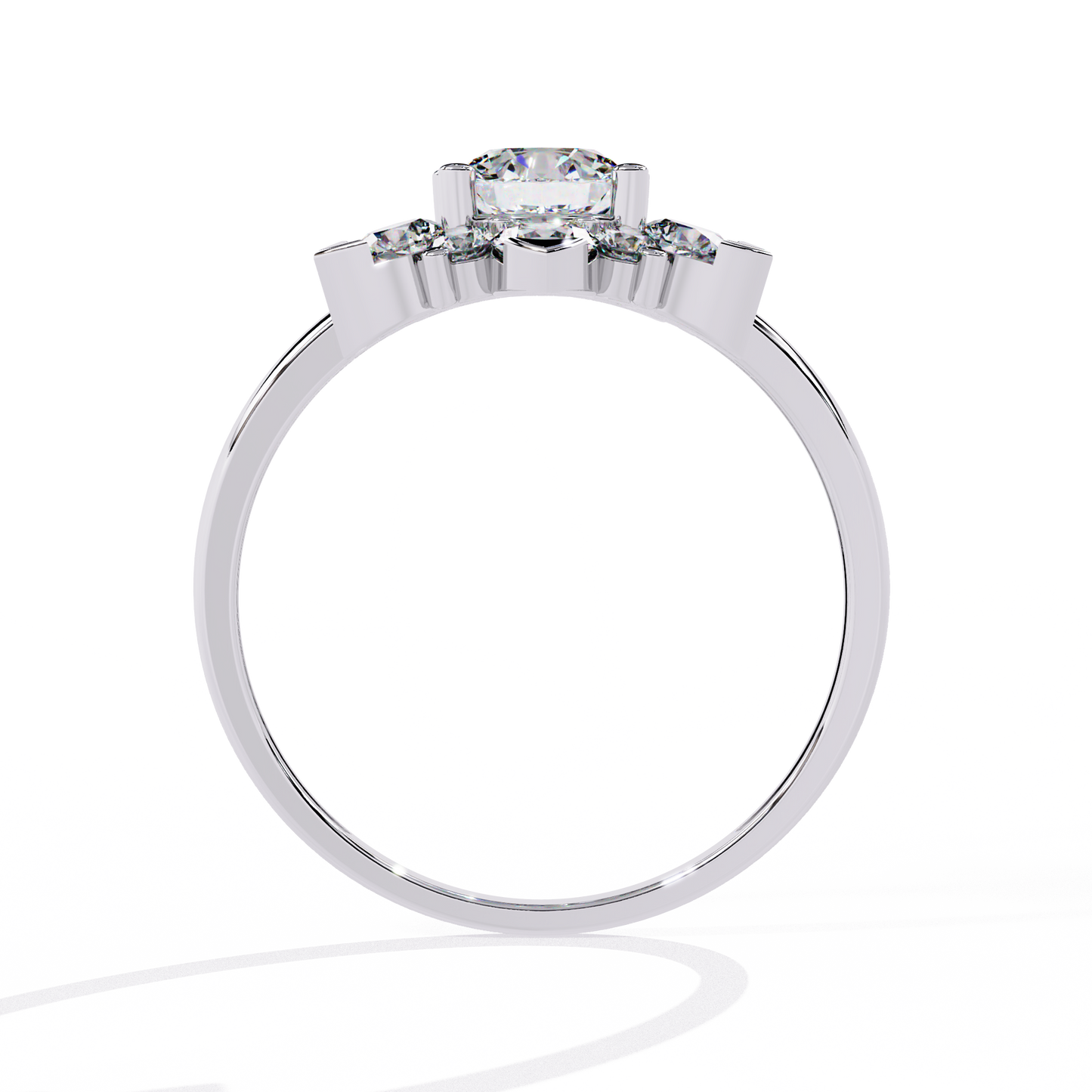 Etoile Bloom – Lab Diamond Cluster Flower Ring in 14K Gold