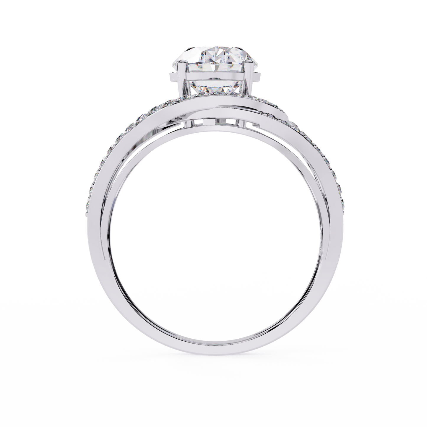 Celestial Orbit – Oval Diamond Wrap Ring in 14K Gold
