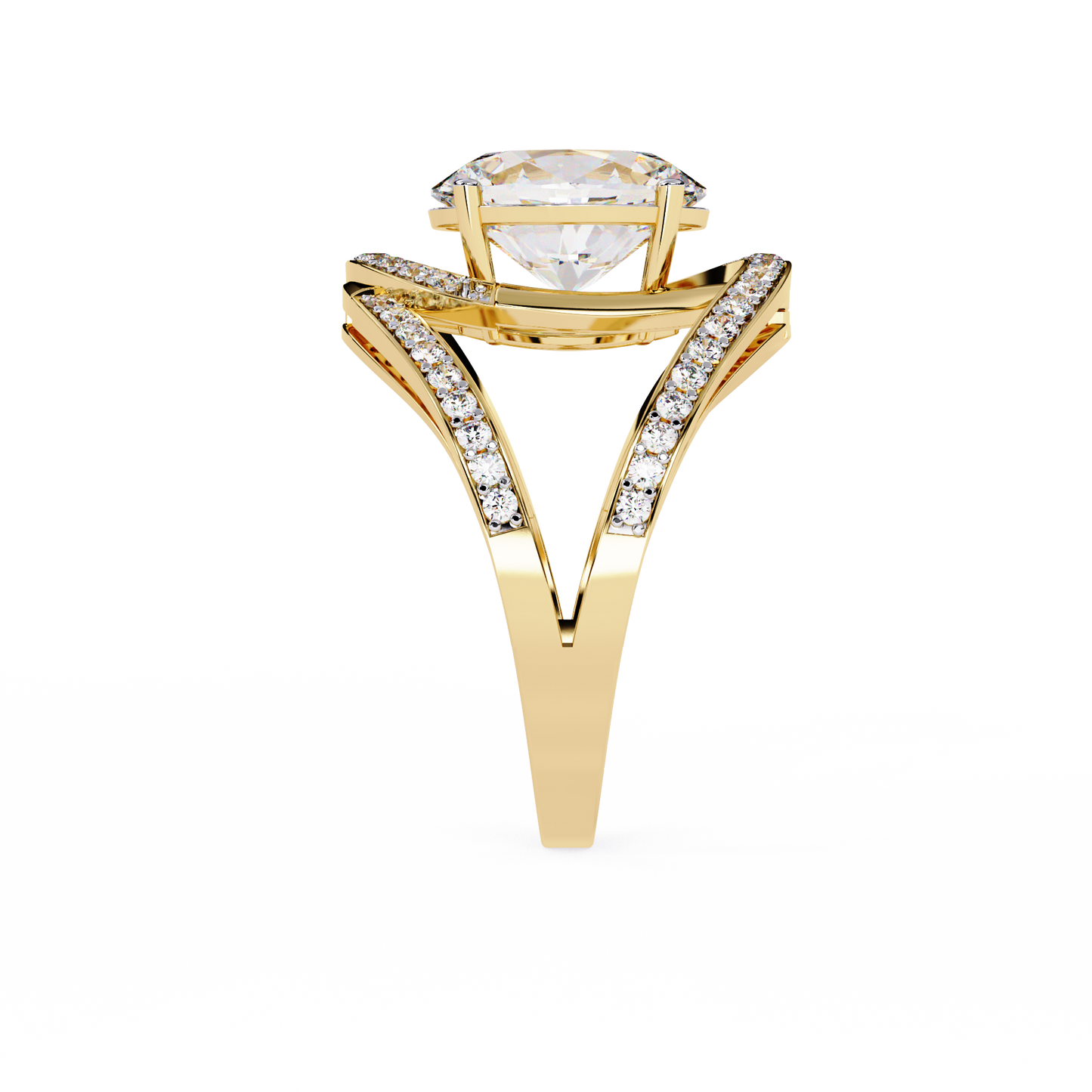 Celestial Orbit – Oval Diamond Wrap Ring in 14K Gold