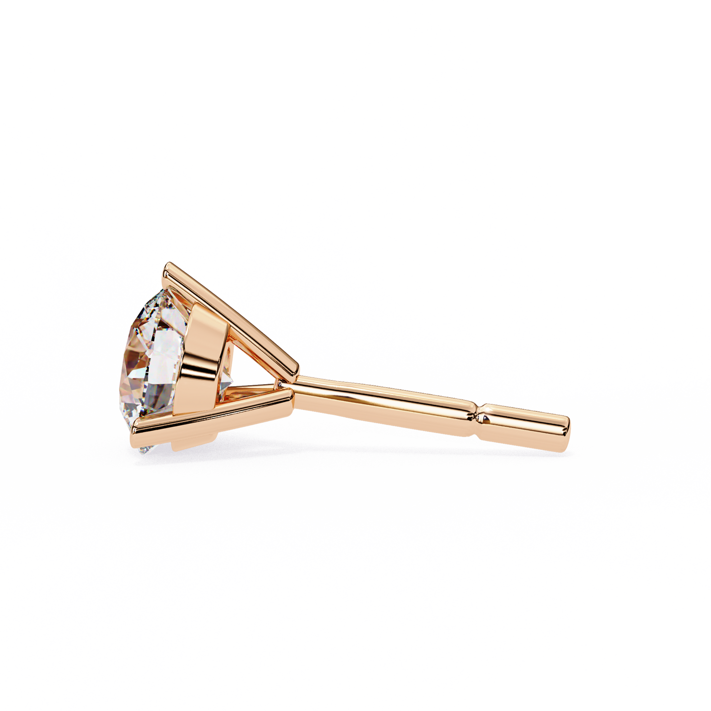 Aurora Studs – Round Diamond Classic Basket Earrings