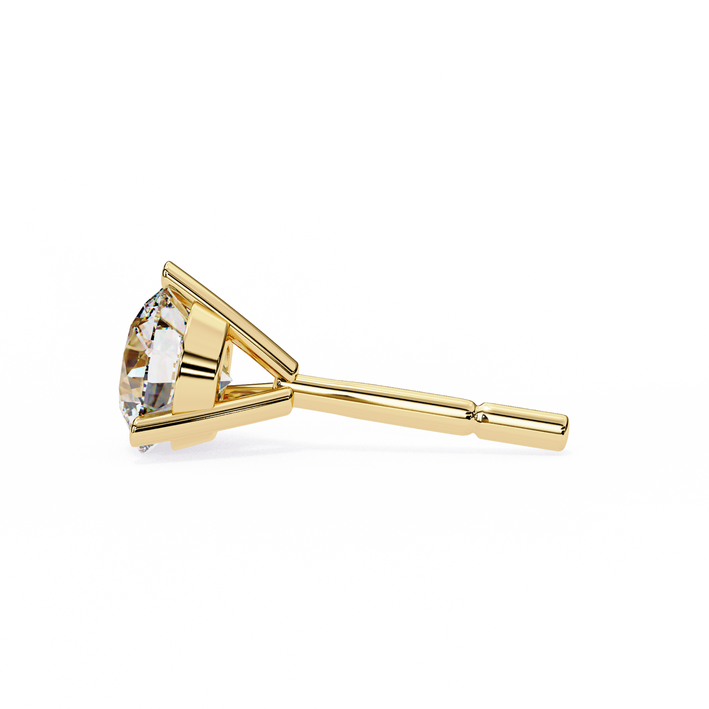 Aurora Studs – Round Diamond Classic Basket Earrings