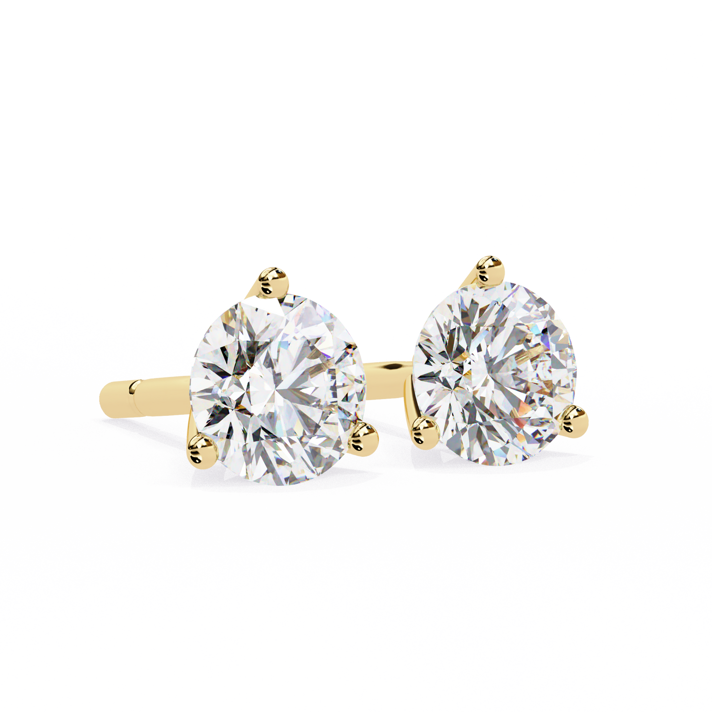 Aurora Studs – Round Diamond Classic Basket Earrings