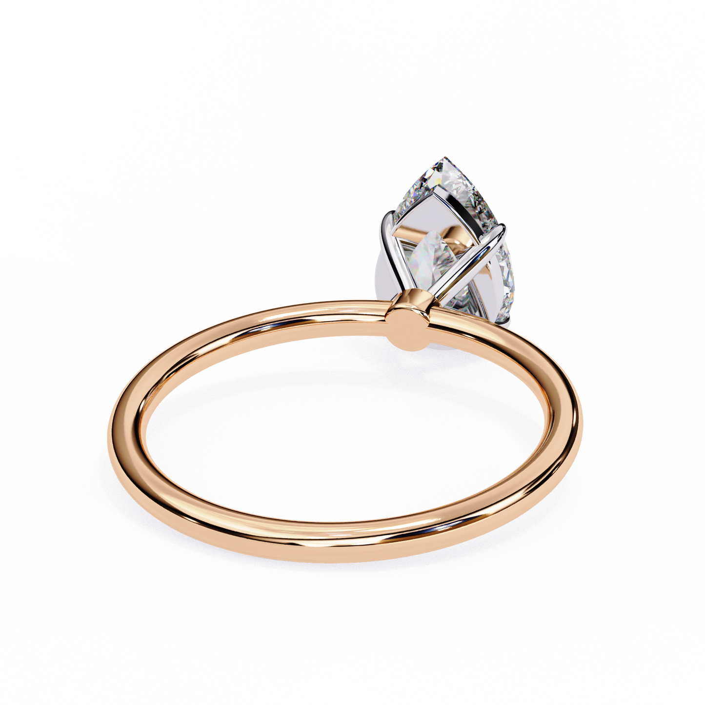 Teardrop Grace – Pear Lab Diamond Solitaire Ring in 14K Gold