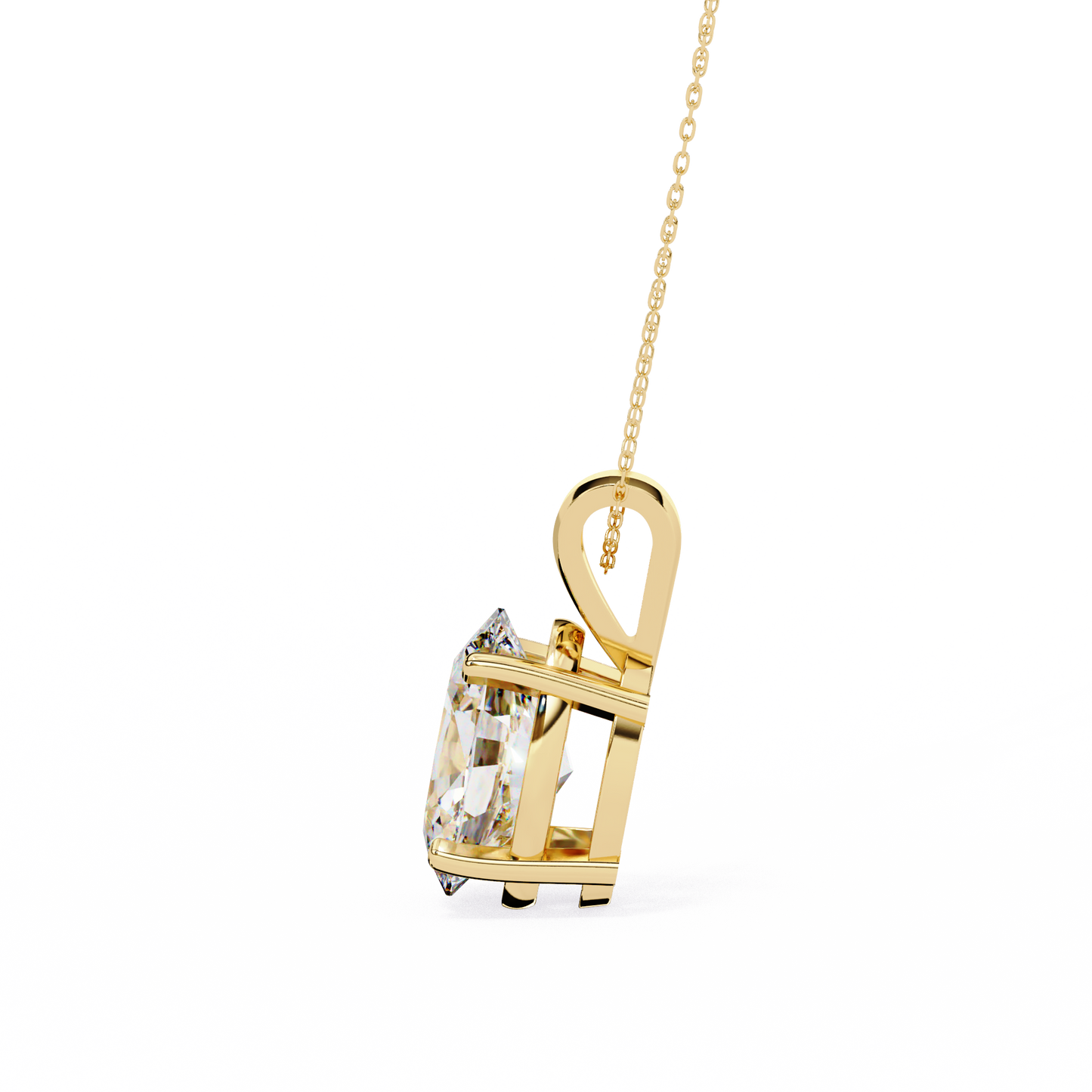 Oval Serenity – Oval Lab Diamond Minimalist Chain Pendant