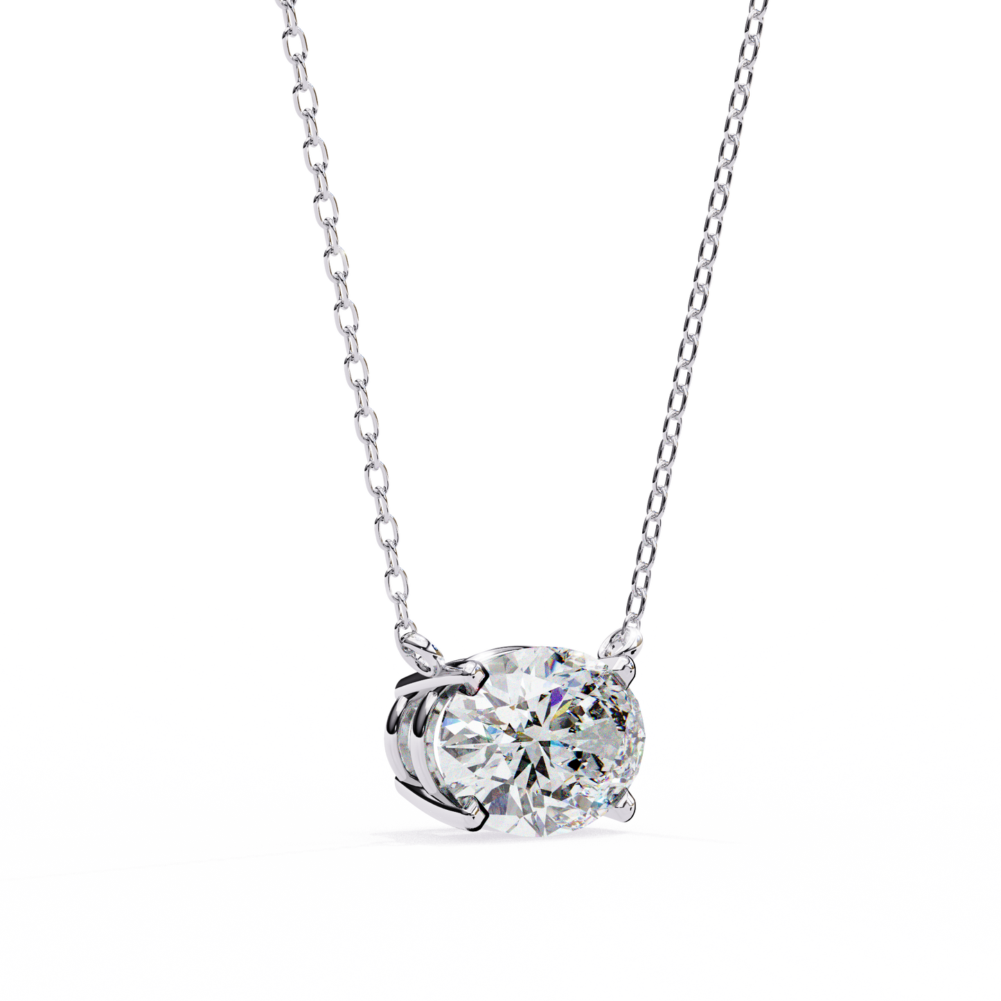 Oval Grace – Oval Cut Lab Diamond Solo Necklace