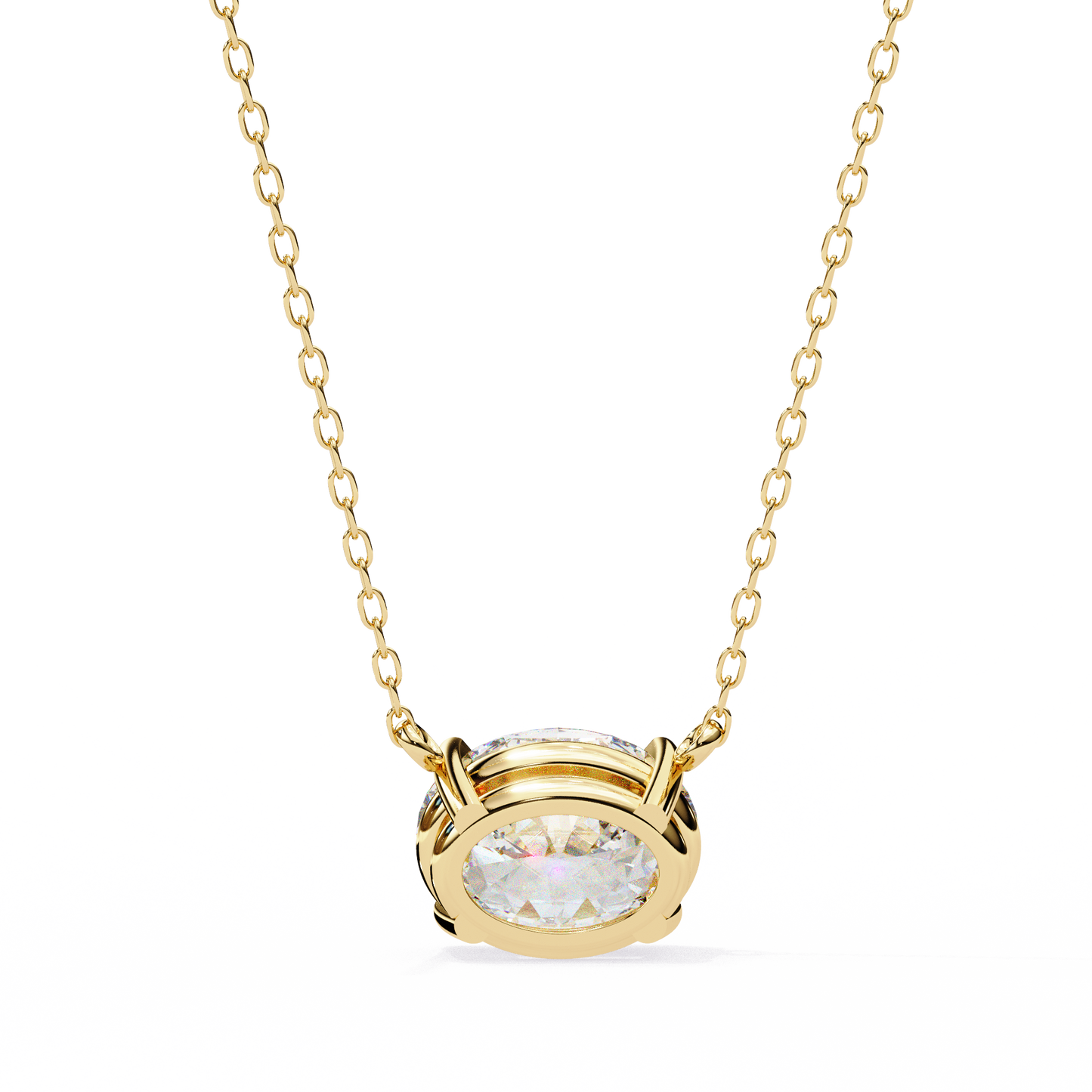 Oval Grace – Oval Cut Lab Diamond Solo Necklace