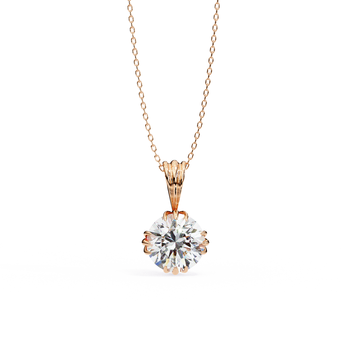 True Orbit – Round Lab Diamond Bezel Pendant