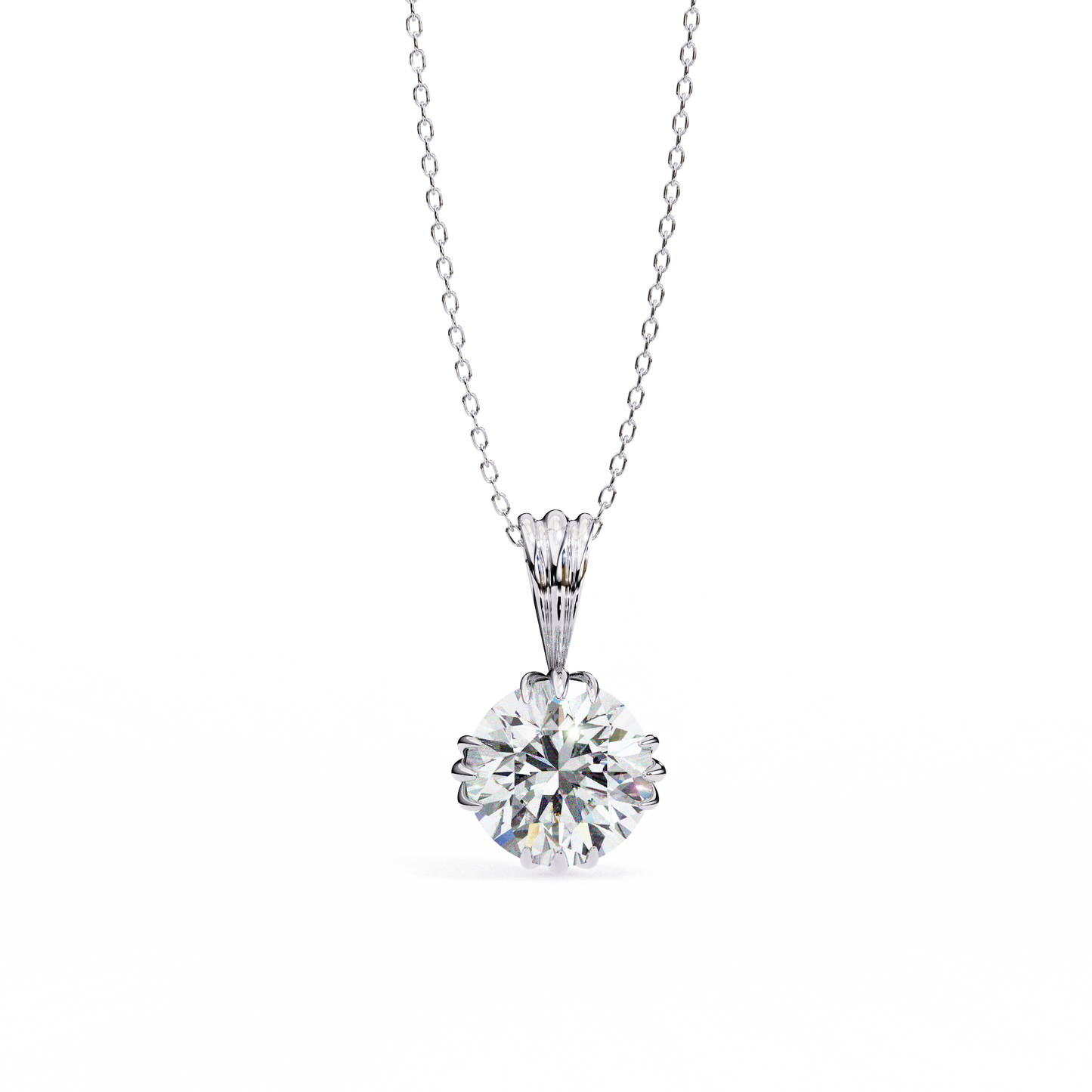 True Orbit – Round Lab Diamond Bezel Pendant