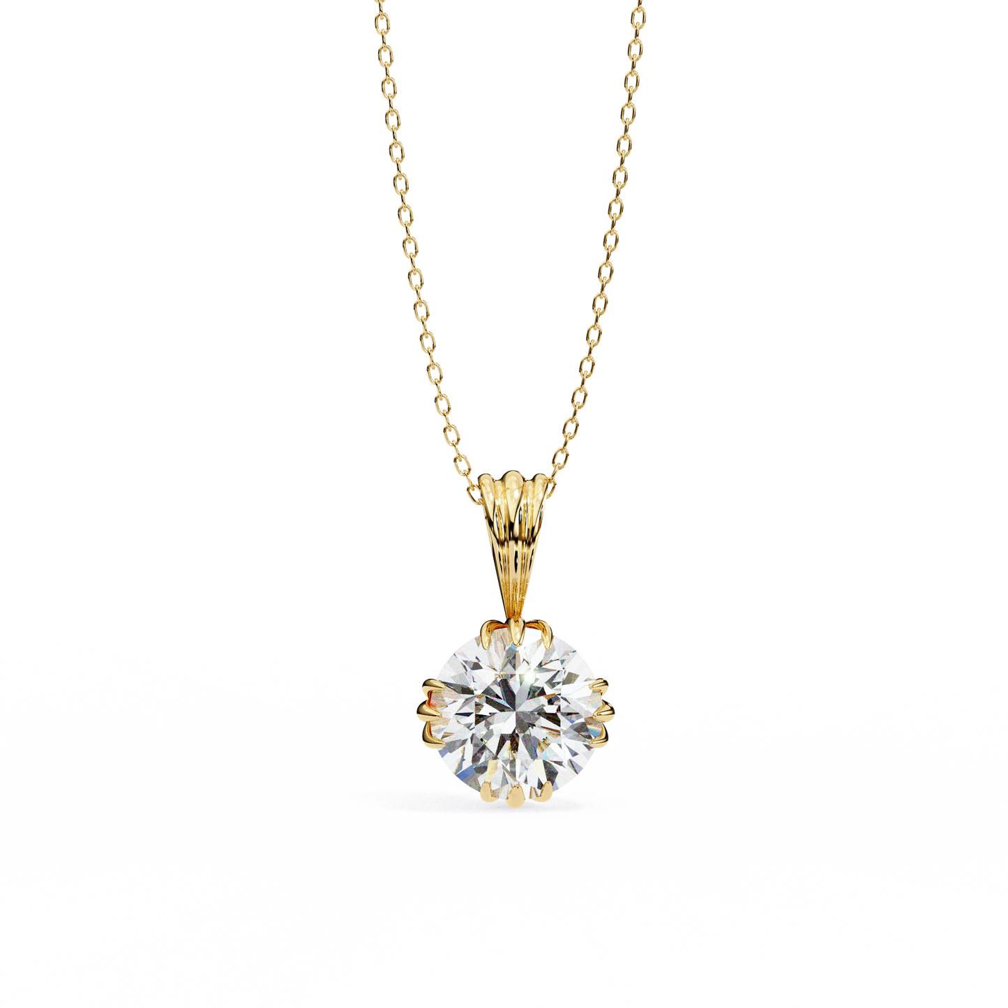 True Orbit – Round Lab Diamond Bezel Pendant