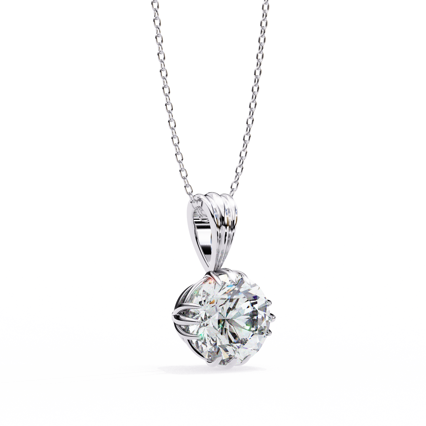 True Orbit – Round Lab Diamond Bezel Pendant