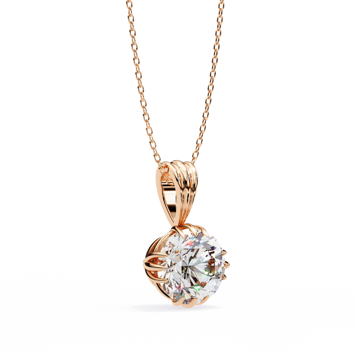 True Orbit – Round Lab Diamond Bezel Pendant