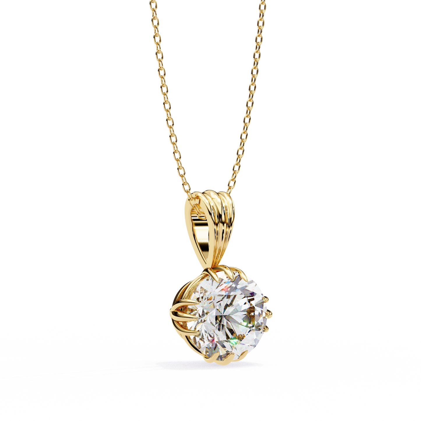 True Orbit – Round Lab Diamond Bezel Pendant