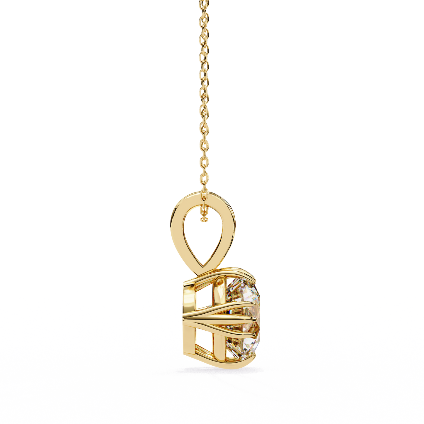 True Orbit – Round Lab Diamond Bezel Pendant