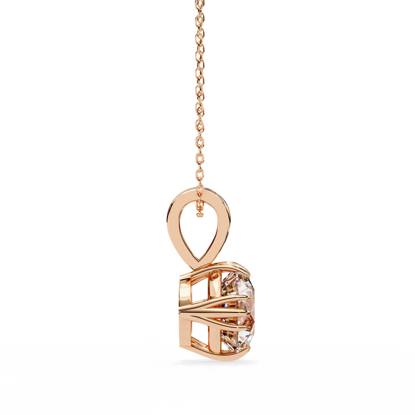 True Orbit – Round Lab Diamond Bezel Pendant