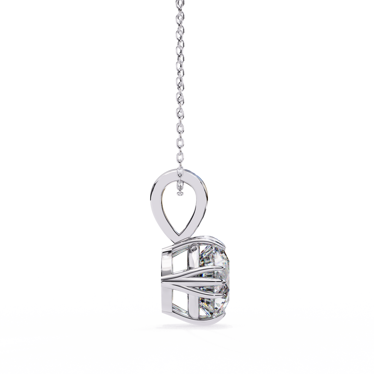 True Orbit – Round Lab Diamond Bezel Pendant