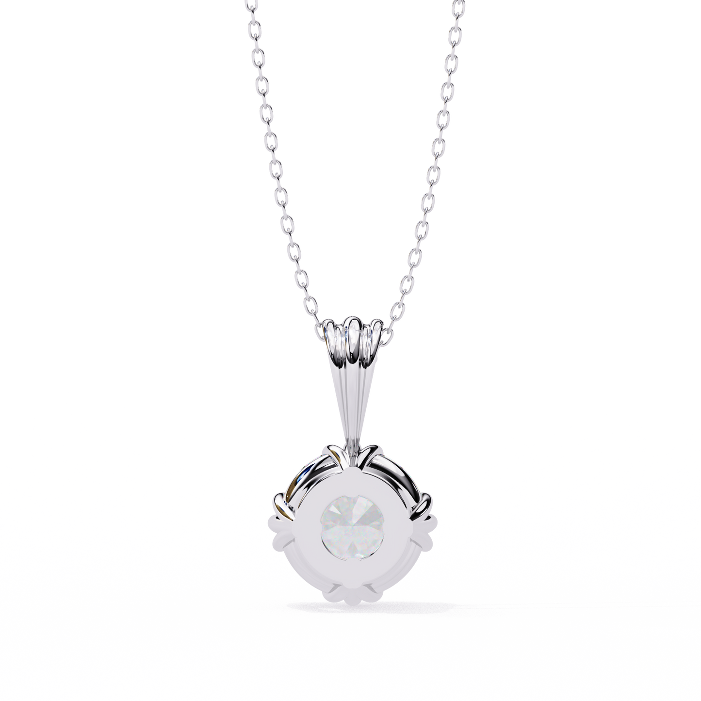 True Orbit – Round Lab Diamond Bezel Pendant