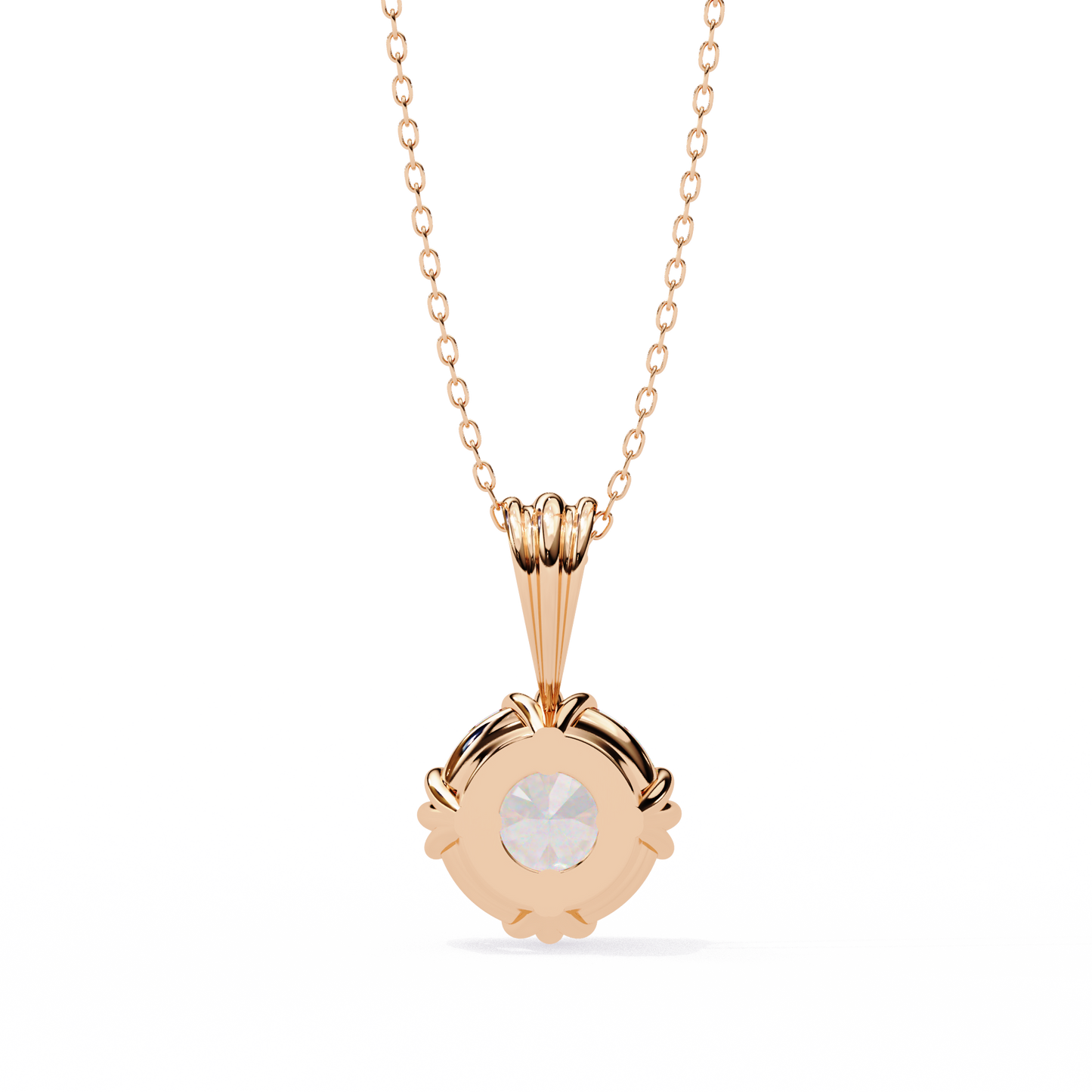 True Orbit – Round Lab Diamond Bezel Pendant