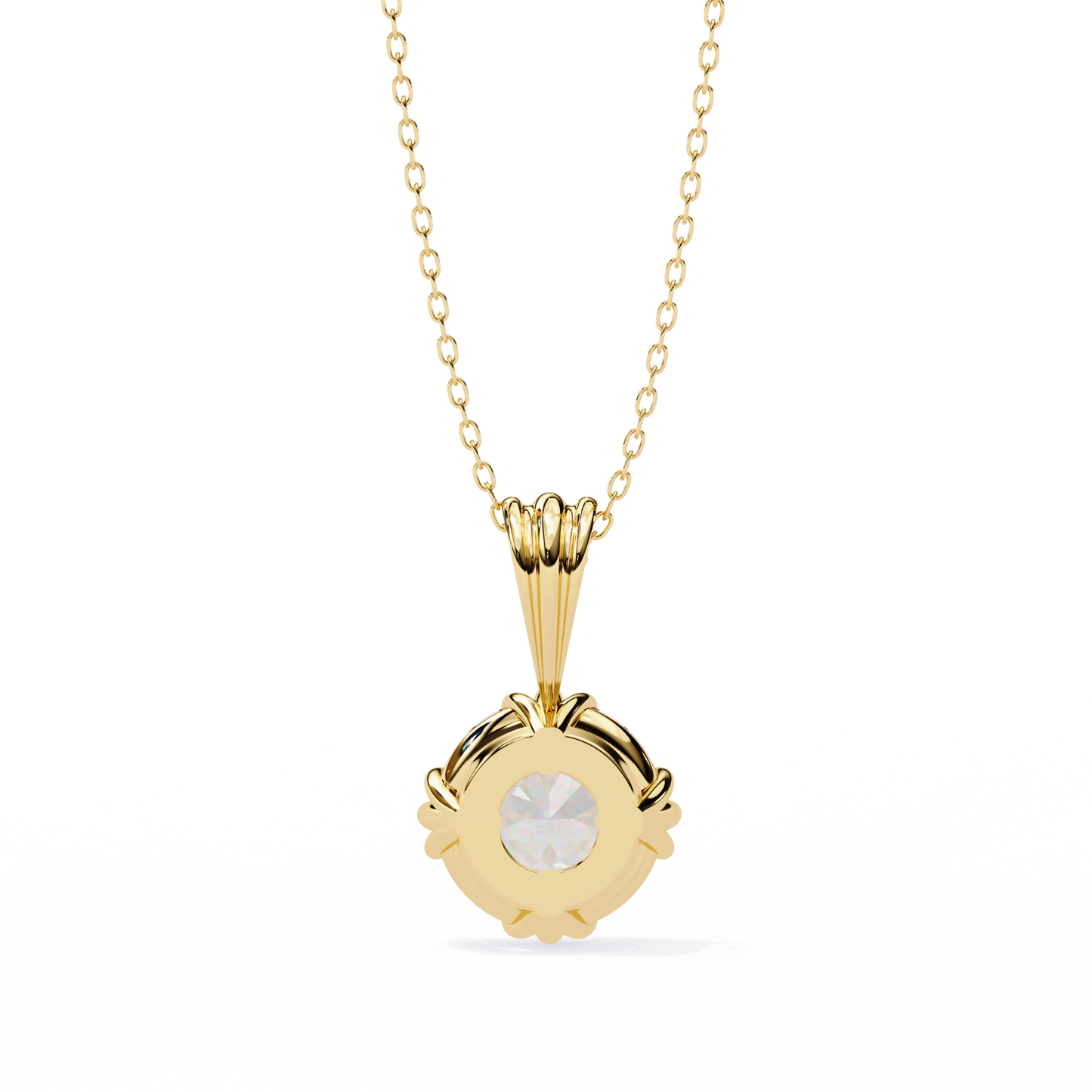 True Orbit – Round Lab Diamond Bezel Pendant