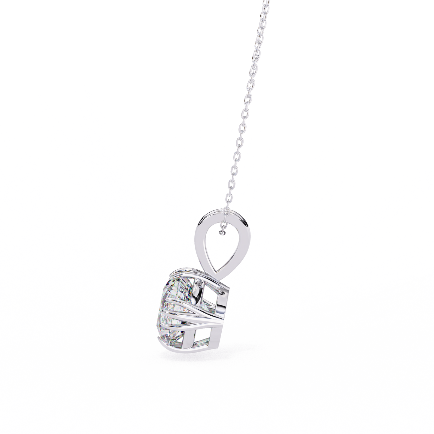 True Orbit – Round Lab Diamond Bezel Pendant