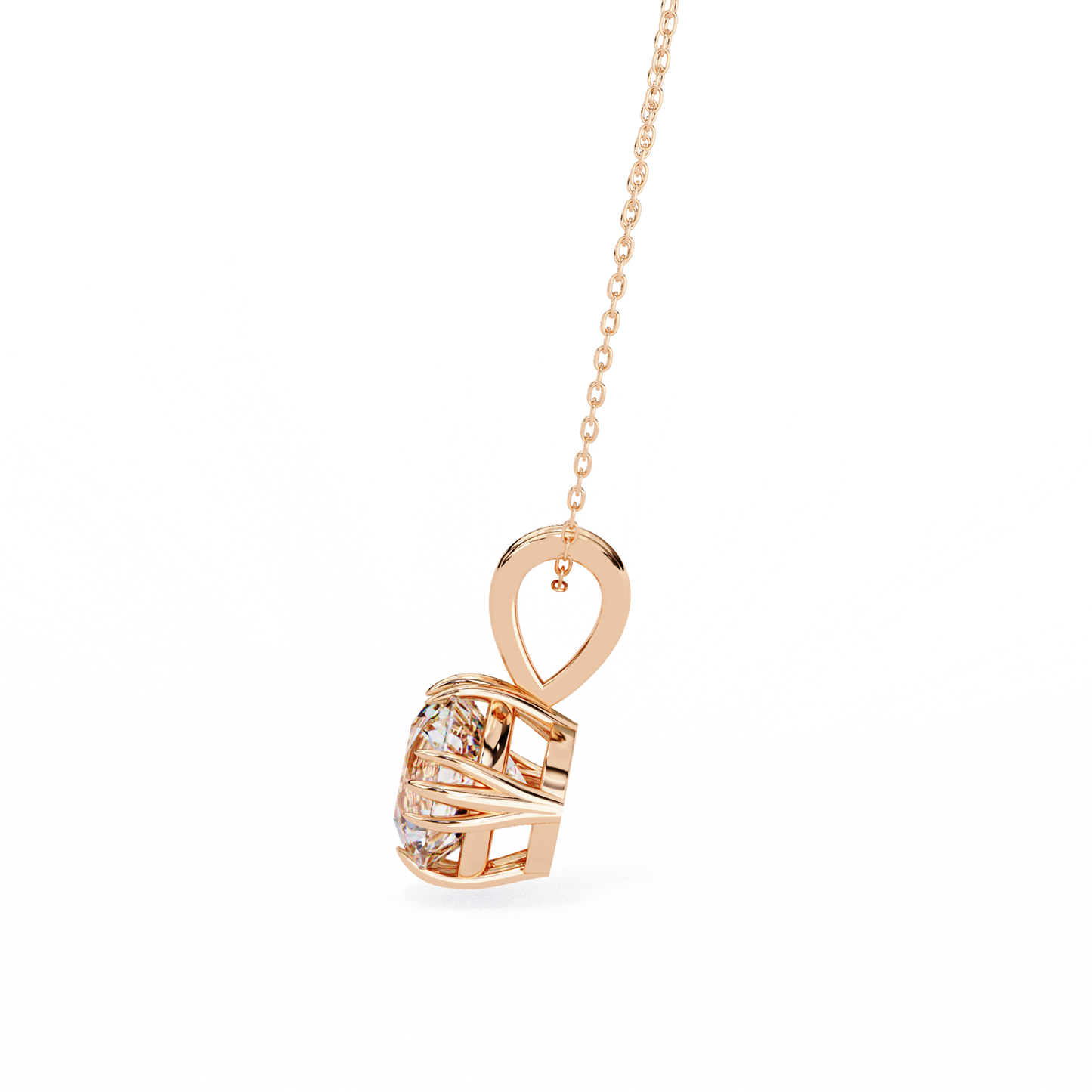 True Orbit – Round Lab Diamond Bezel Pendant