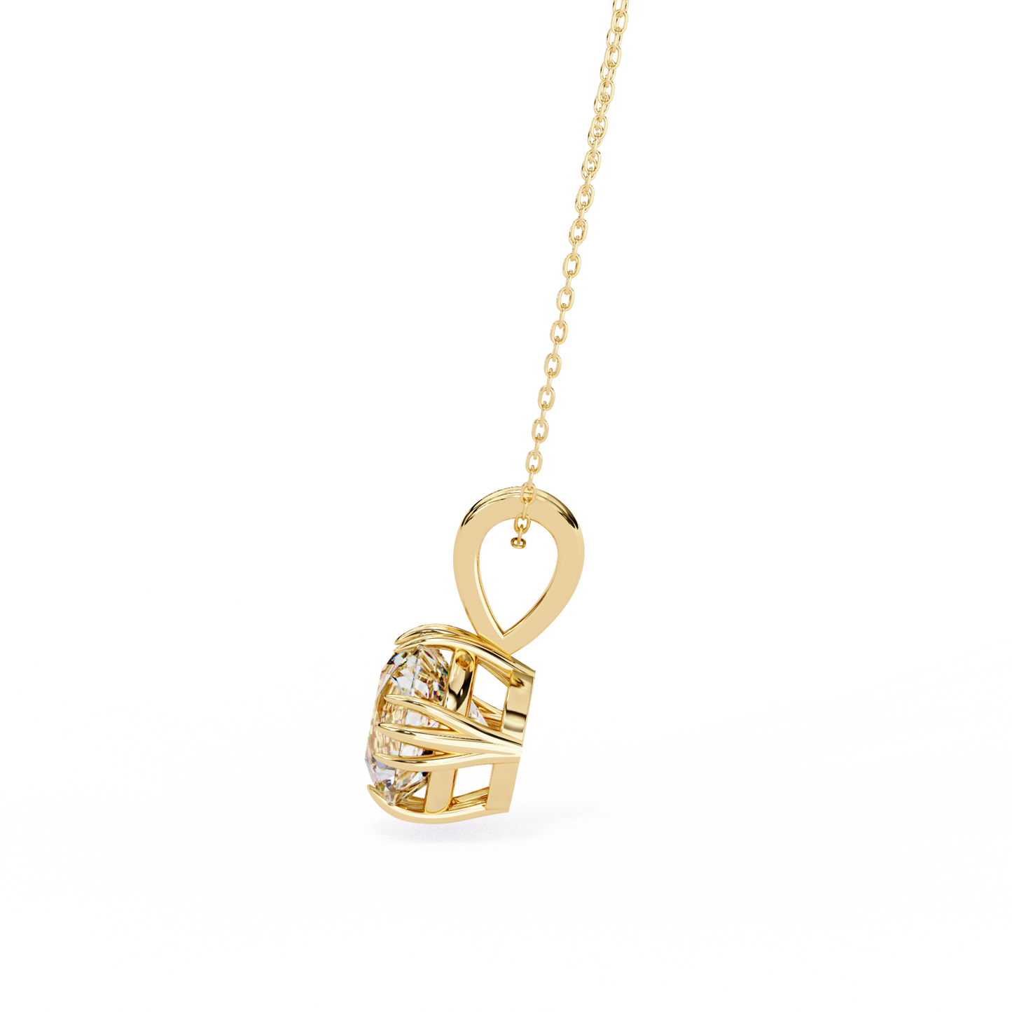 True Orbit – Round Lab Diamond Bezel Pendant
