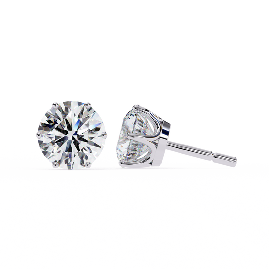 Nova Beam – Round Diamond Radiant Stud Earrings