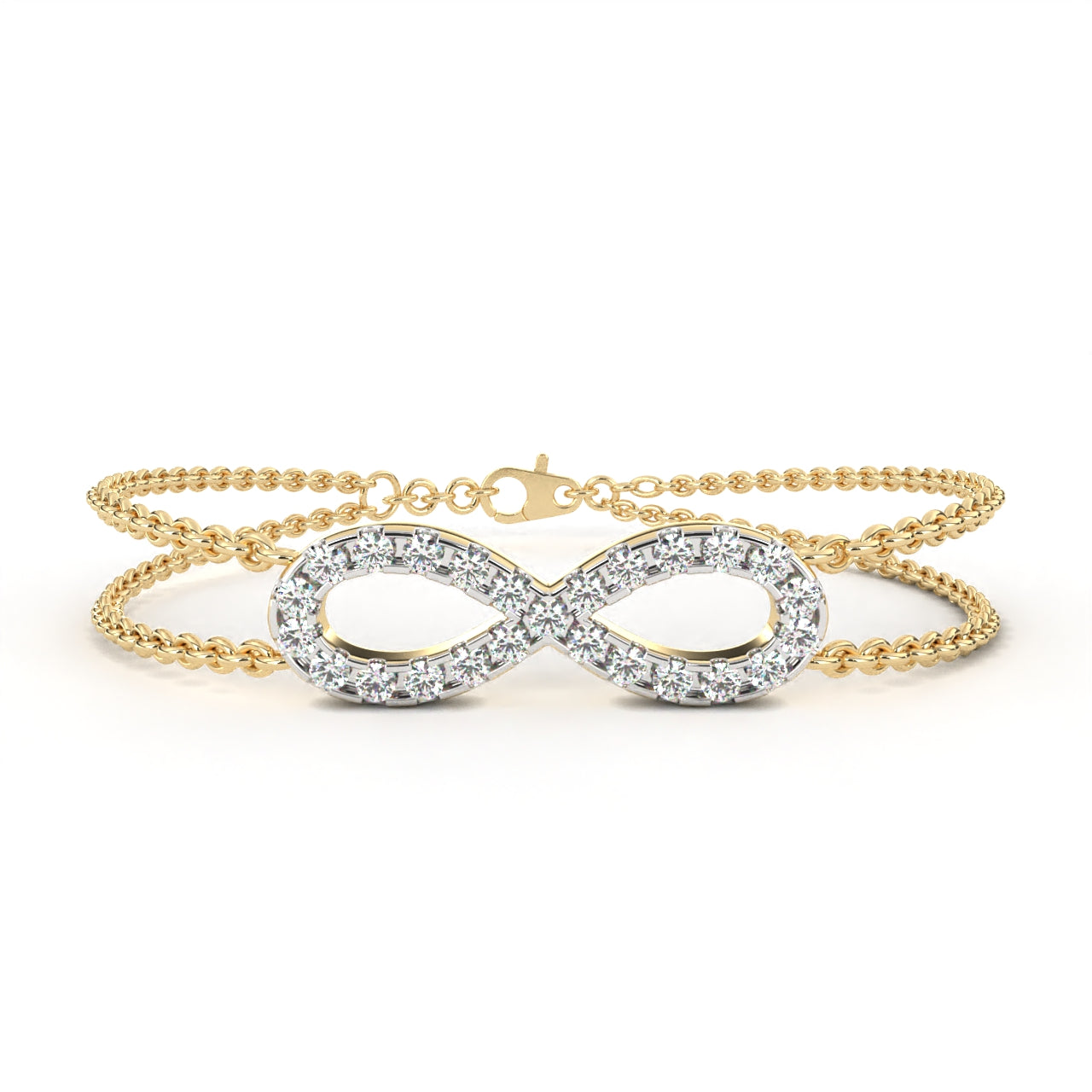 Eternal Loop – Round Diamond Infinity Bracelet