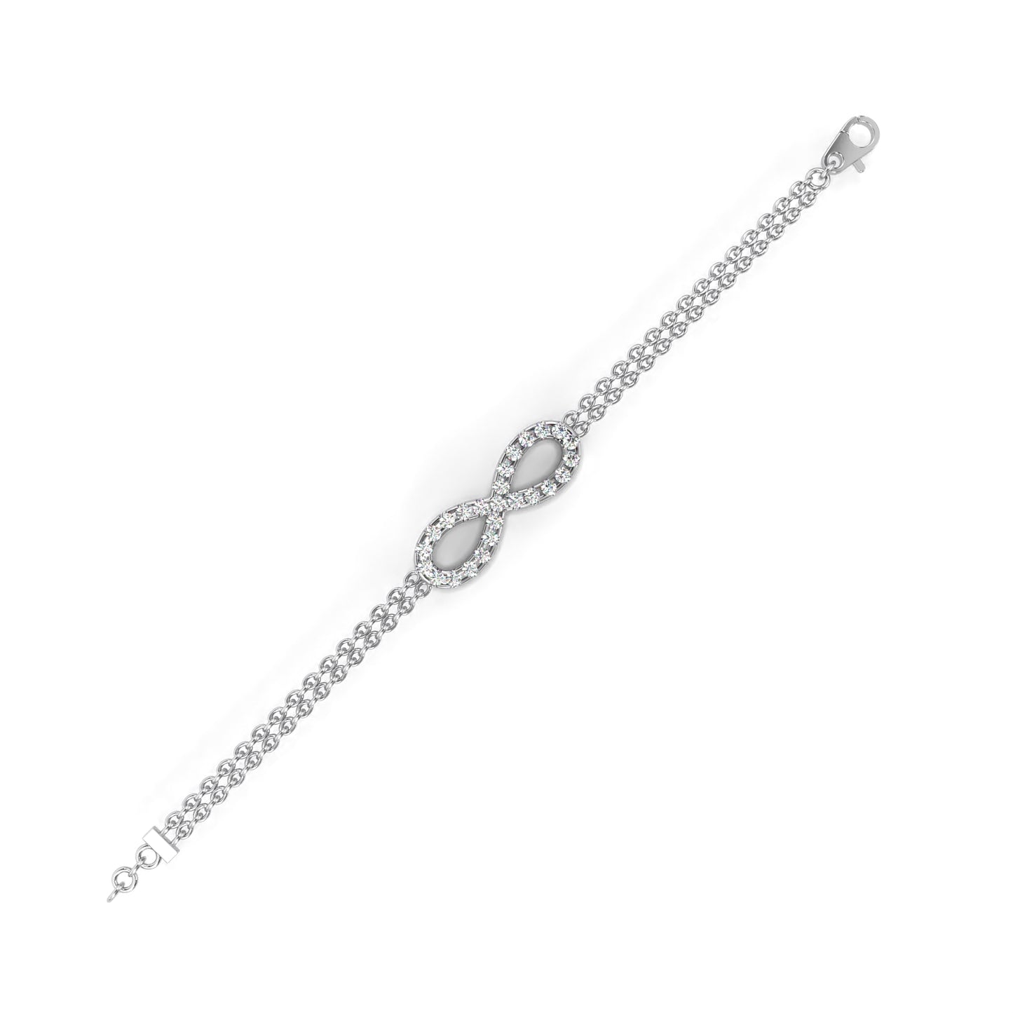 Eternal Loop – Round Lab Diamond Infinity Bracelet